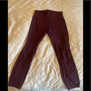 Lululemon Burgundy Sz 10 Yoga Pants